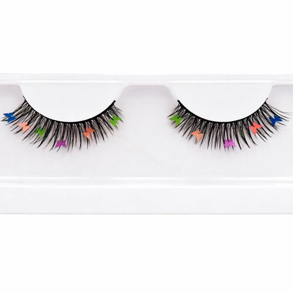 Butterfly Confetti Faux Mink Eyelashes Colorful Festival Lashes
